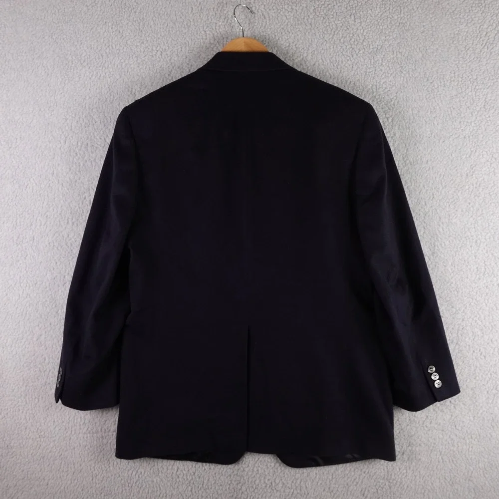 Brooks Brothers Mens‎ 41R Pure Cashmere Sport Coat Blazer Navy Blue Made in USA